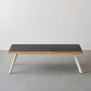 THE LOW TABLE / インド産 黒みかげ石 × ラバーウッド × White Steel