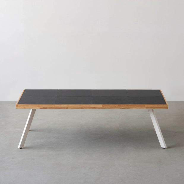 THE LOW TABLE / インド産 黒みかげ石 × ラバーウッド × White Steel