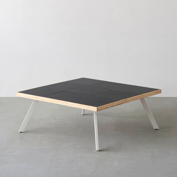 THE LOW TABLE / インド産 黒みかげ石 × ラバーウッド × White Steel