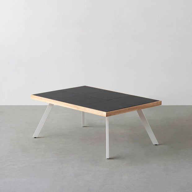 THE LOW TABLE / インド産 黒みかげ石 × ラバーウッド × White Steel