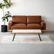 THE LOW TABLE / 大谷石 × ラバーウッド × Black Steel