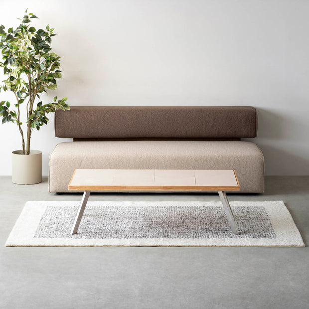 THE LOW TABLE / 砂岩 ブランコドマール × ラバーウッド × Stainless