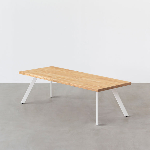 THE LOW TABLE / ラバーウッド ナチュラル × White Steel – KANADEMONO