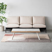 THE LOW TABLE / 大谷石 × ラバーウッド × White Steel