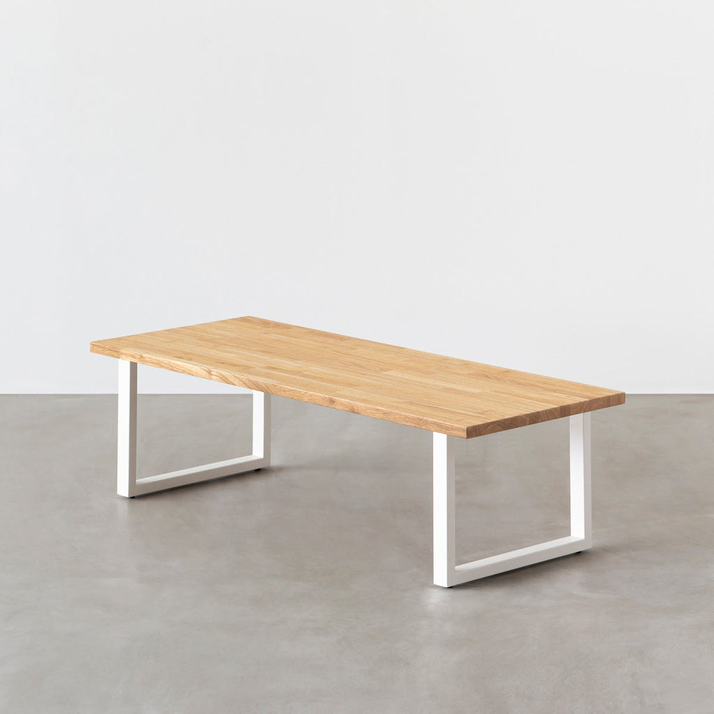 THE LOW TABLE / ラバーウッド ナチュラル × White Steel