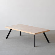 THE LOW TABLE / 砂岩 ブランコドマール × ラバーウッド × Black Steel