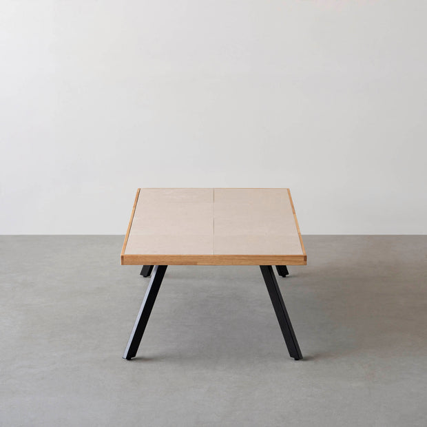 THE LOW TABLE / 砂岩 ブランコドマール × ラバーウッド × Black Steel