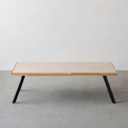 THE LOW TABLE / 砂岩 ブランコドマール × ラバーウッド × Black Steel