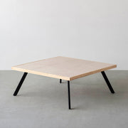 THE LOW TABLE / 砂岩 ブランコドマール × ラバーウッド × Black Steel