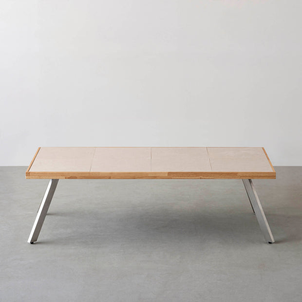 THE LOW TABLE / 砂岩 ブランコドマール × ラバーウッド × Stainless