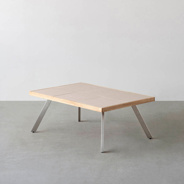 THE LOW TABLE / 砂岩 ブランコドマール × ラバーウッド × Stainless