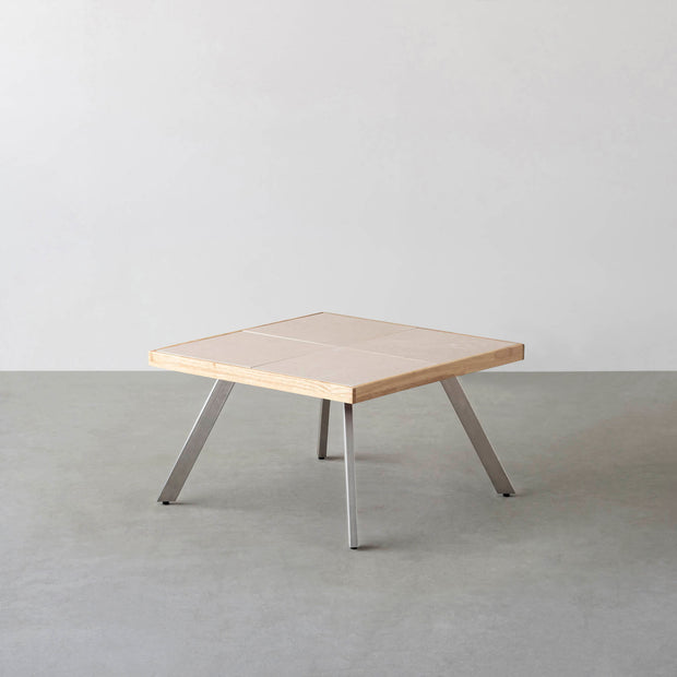 THE LOW TABLE / 砂岩 ブランコドマール × ラバーウッド × Stainless