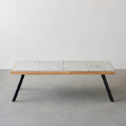 THE LOW TABLE / 大谷石 × ラバーウッド × Black Steel