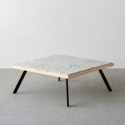 THE LOW TABLE / 大谷石 × ラバーウッド × Black Steel