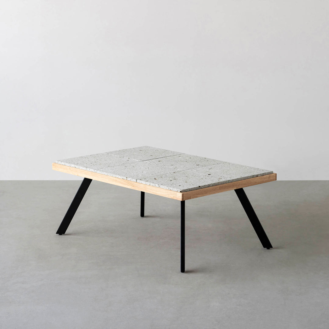 THE LOW TABLE / 大谷石 × ラバーウッド × Black Steel – KANADEMONO