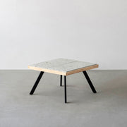 THE LOW TABLE / 大谷石 × ラバーウッド × Black Steel