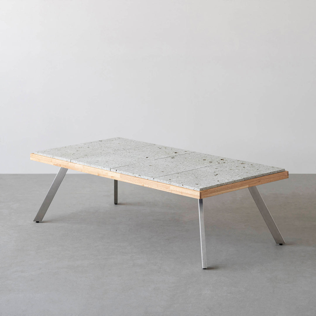 THE LOW TABLE / 大谷石 × ラバーウッド × Stainless – KANADEMONO