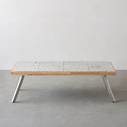 THE LOW TABLE / 大谷石 × ラバーウッド × Stainless