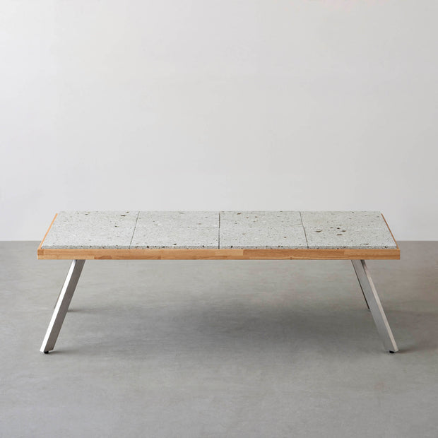 THE LOW TABLE / 大谷石 × ラバーウッド × Stainless