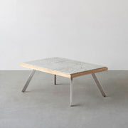 THE LOW TABLE / 大谷石 × ラバーウッド × Stainless