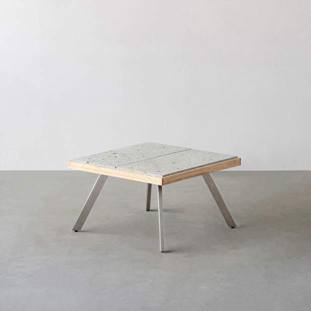 THE LOW TABLE / 大谷石 × ラバーウッド × Stainless