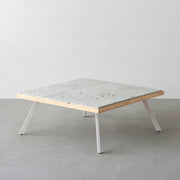 THE LOW TABLE / 大谷石 × ラバーウッド × White Steel