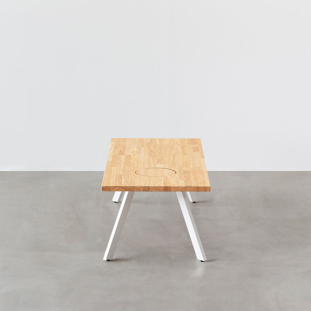 【KANADEMONO】THE LOW TABLE THE LOW TABLE / ラバーウッド ナチュラル × Black Steel