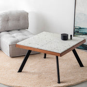 THE LOW TABLE / 大谷石 × ラバーウッド × Black Steel