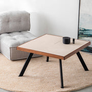 THE LOW TABLE / 砂岩 ブランコドマール × ラバーウッド × Black Steel