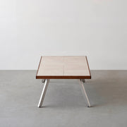 THE LOW TABLE / 大理石 ココナッツベージュ × ラバーウッド × Stainless