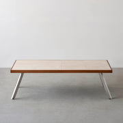 THE LOW TABLE / 大理石 ココナッツベージュ × ラバーウッド × Stainless