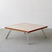 THE LOW TABLE / 大理石 ココナッツベージュ × ラバーウッド × Stainless