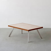 THE LOW TABLE / 大理石 ココナッツベージュ × ラバーウッド × Stainless