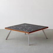 THE LOW TABLE / 大理石 黒白根 × ラバーウッド × Stainless