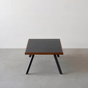 THE LOW TABLE / インド産 黒みかげ石 × ラバーウッド × Black Steel