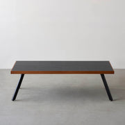 THE LOW TABLE / インド産 黒みかげ石 × ラバーウッド × Black Steel