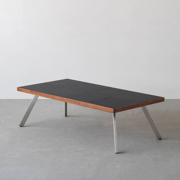 THE LOW TABLE / インド産 黒みかげ石 × ラバーウッド × Stainless