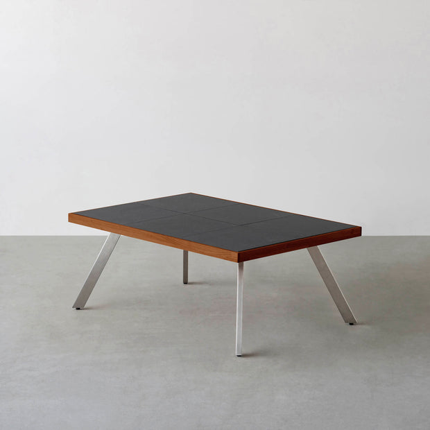 THE LOW TABLE / インド産 黒みかげ石 × ラバーウッド × Stainless