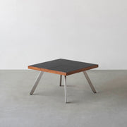 THE LOW TABLE / インド産 黒みかげ石 × ラバーウッド × Stainless