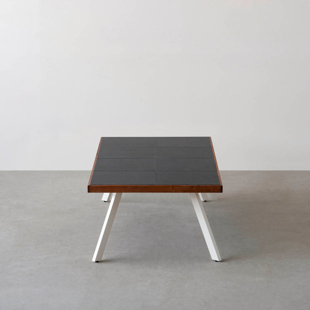 THE LOW TABLE / インド産 黒みかげ石 × ラバーウッド × White Steel
