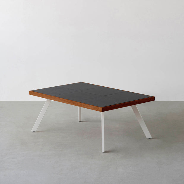 THE LOW TABLE / インド産 黒みかげ石 × ラバーウッド × White Steel