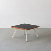 THE LOW TABLE / インド産 黒みかげ石 × ラバーウッド × White Steel