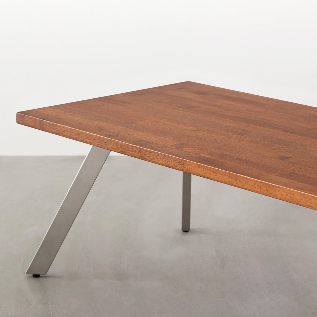 KANADEMONO THE LOW TABLE / ラバーウッド ブラウン THE LOW TABLE / ラバーウッド ブラウン × Stainless – KANADEMONO
