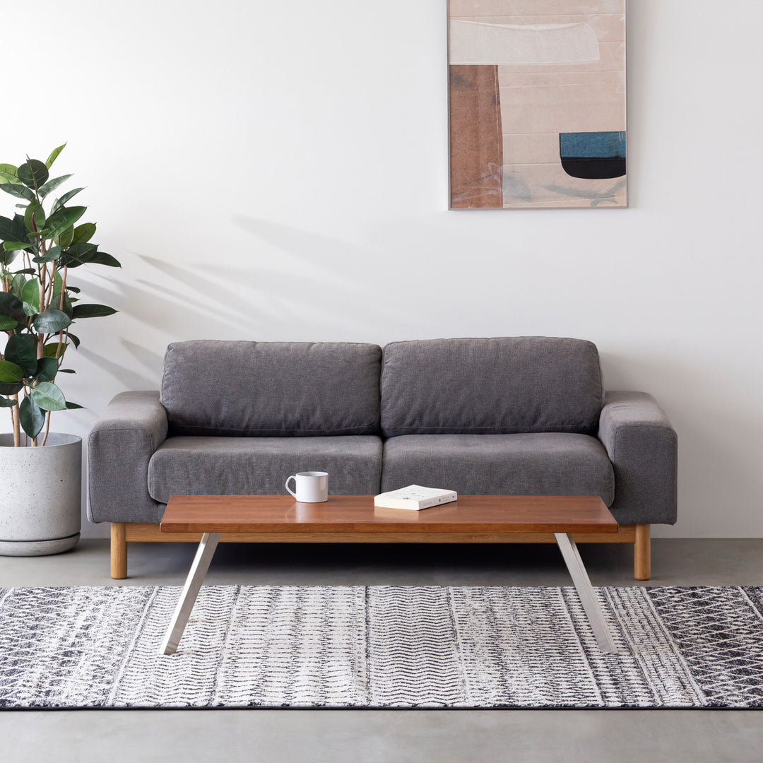 KANADEMONO THE LOW TABLE / ラバーウッド ブラウン THE LOW TABLE / ラバーウッド ブラウン × Stainless – KANADEMONO
