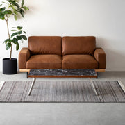 THE LOW TABLE / 大理石 黒白根 × ラバーウッド × Stainless