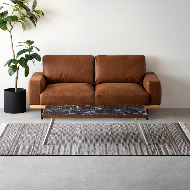 THE LOW TABLE / 大理石 黒白根 × ラバーウッド × Stainless