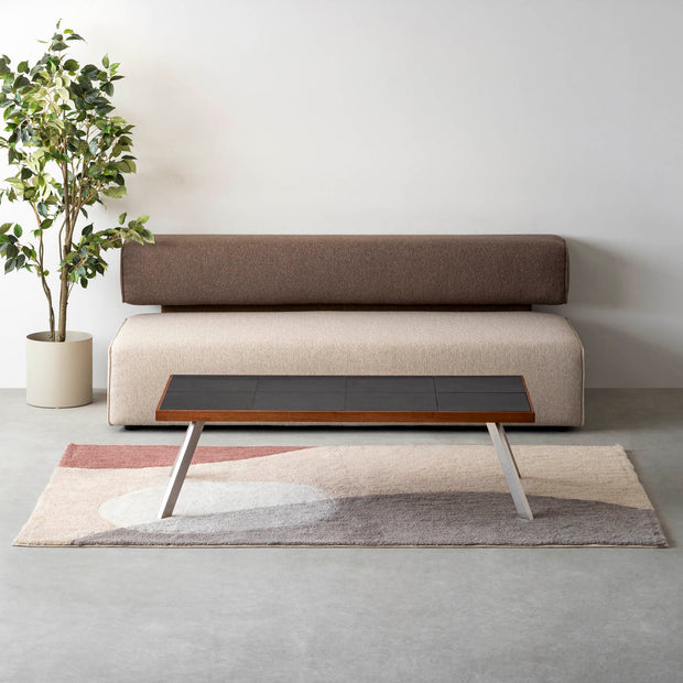 THE LOW TABLE / インド産 黒みかげ石 × ラバーウッド × Stainless