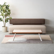 THE LOW TABLE / 砂岩 ブランコドマール × ラバーウッド × White Steel