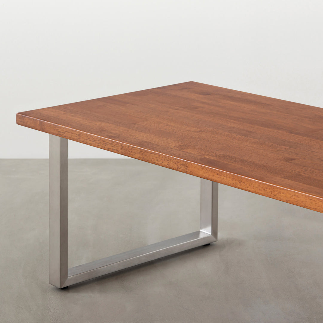 KANADEMONO THE LOW TABLE / ラバーウッド ブラウン THE LOW TABLE / ラバーウッド ブラウン × Stainless – KANADEMONO