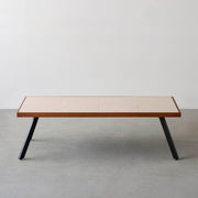 THE LOW TABLE / 砂岩 ブランコドマール × ラバーウッド × Black Steel